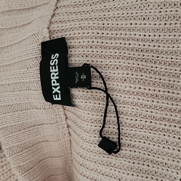 Express Oversized V-Neck Sweater, Pink, NWOT, Size M - Picture 5 of 8
